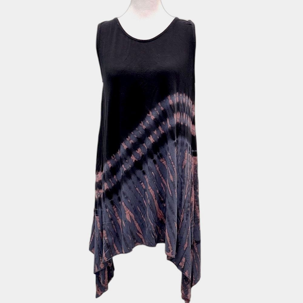 Tie Dye Asymmetrical Mini Dress by Tela Designs